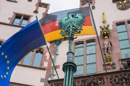 Duitse vlag en EU-vlag