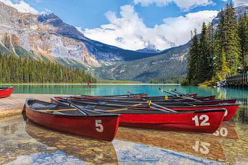 Emerald Lake, Yoho National Park, Rocky Mountains, British Columbia, Canada. by Mieneke Andeweg-van Rijn