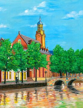 Leiden schilderij Academiegebouw van Kunst Kriebels