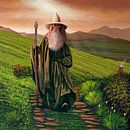 Ian McKellen als Gandalf Gemälde von Paul Meijering Miniaturansicht