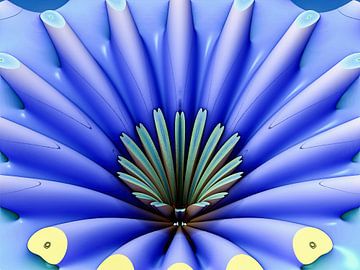 Abstracte foto van een bloem van W J Kok