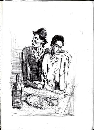 MANN + FRAU AM TISCH