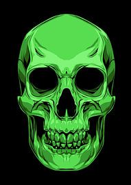 Green skull by Ngasal Studio
