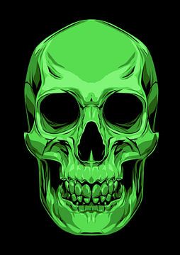 Green skull by Ngasal Studio