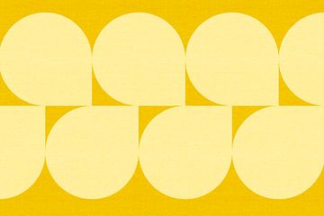 Zon, moderne abstracte zonnestralen in geel van FRESH Fine Art