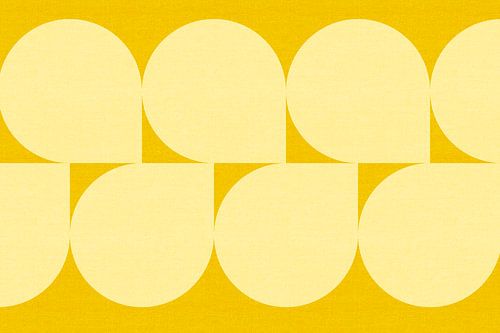 Sonne, moderne abstrakte Sonnenstrahlen in Gelb von FRESH Fine Art