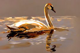 Künstliche Intelligenz : Der Schwan von Photoart-Naegele
