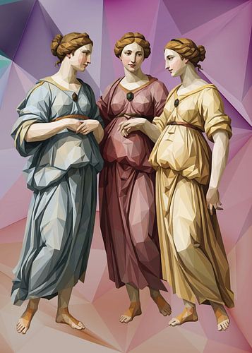 Les Trois Grâces (modèle low poly)