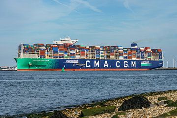 CMA CGM container ship "Trocadero". by Jaap van den Berg