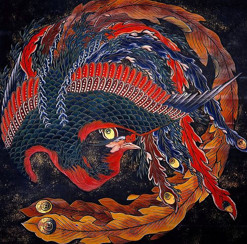 Feniks - Katsushika Hokusai