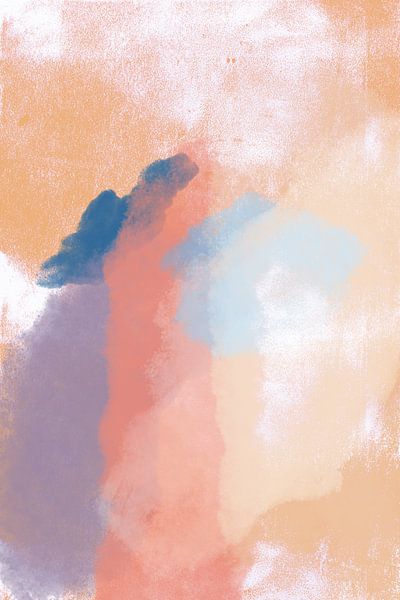 Abstrakte Kunst in hellen Pastellfarben Nr. 6 von Dina Dankers