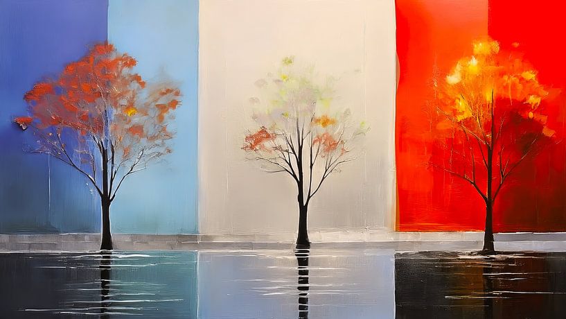 Three trees on the bank_01b by Rautenberg Digital Art Maritim
