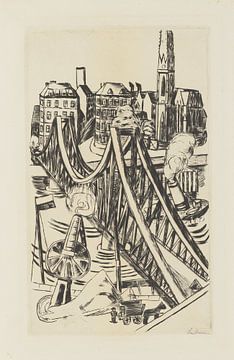 Max Beckmann - Le grand pont (le "Eiserne Steg&quot ; à Francfort-sur-le-Main) (1922) sur Peter Balan