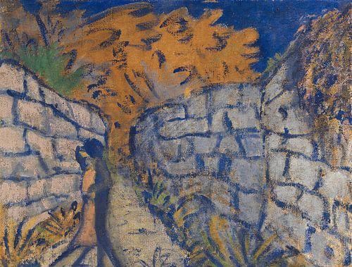 Lovers between garden walls, Otto Mueller