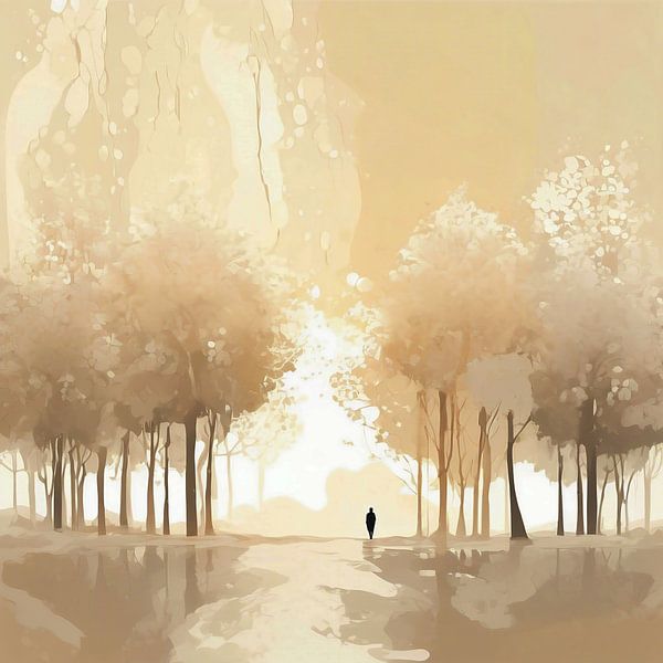 Abstract portrait walk in the forest by NTRL-S