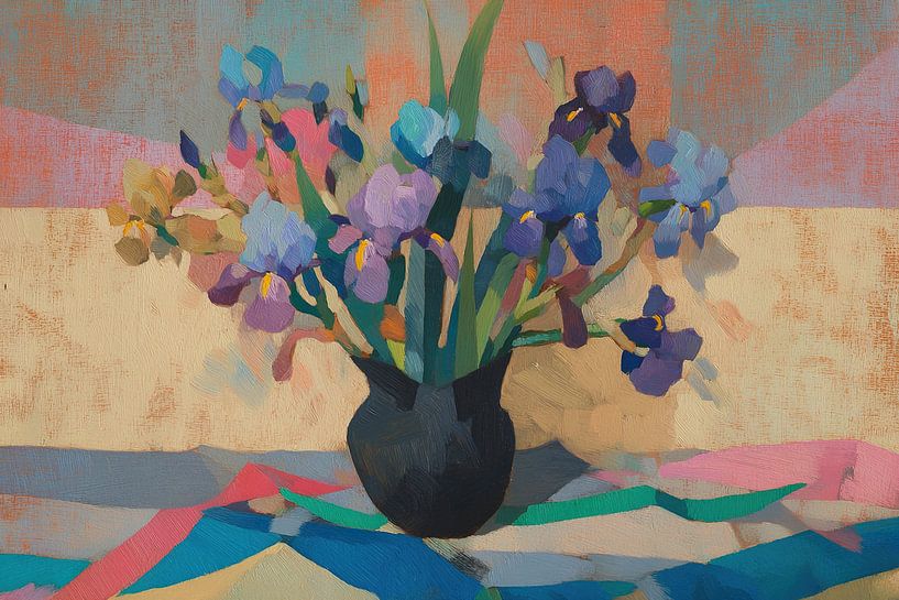 Schwarze Vase | Iris Moment von Blumen Studio