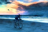 Mountainbike at the beach as art van eric van der eijk thumbnail