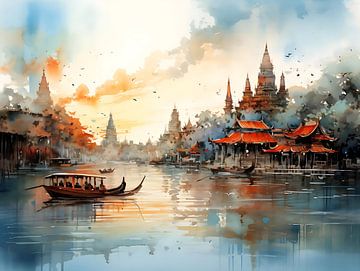 Bangkok sketch by PixelPrestige