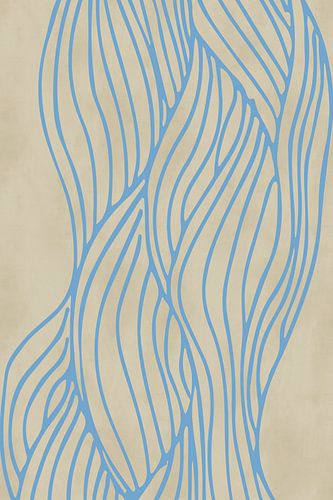 Moderne abstracte kunst. Organische minimalistische lijnen nr. 10_1