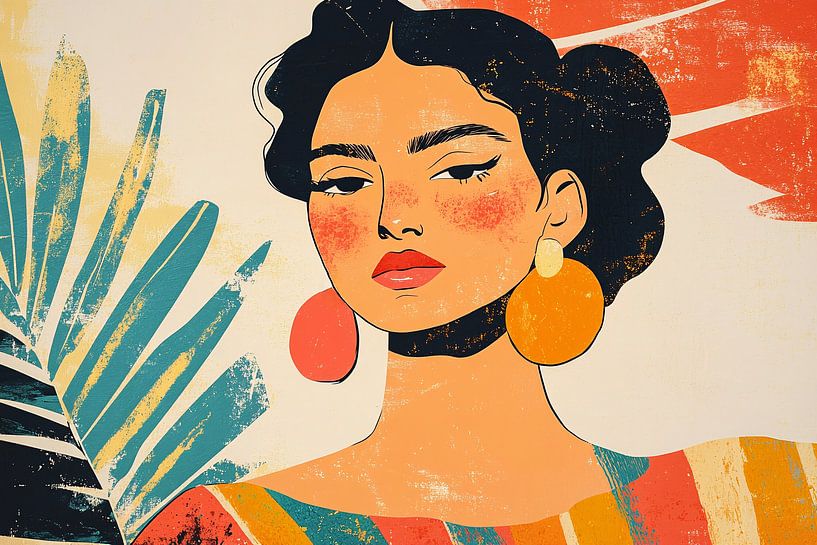 Powerful female portrait with colours by Art & Soul Creations