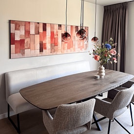 Kundenfoto: Erde Mosaik | Abstrakte Erdtöne von Abstraktes Gemälde, als ArtFrame