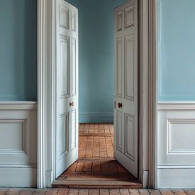 Offene Tür - Blau 1 von Marianne Ottemann - OTTI