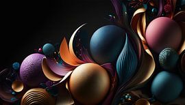 Artistieke kleuren in metaal en design