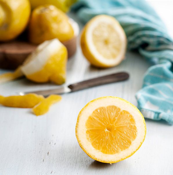 Still life with summer lemons by Rose Mentink