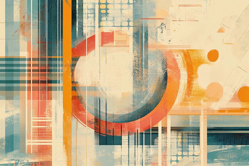Retro abstract geometric artwork by Imperial Art House