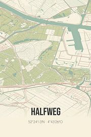 Vintage map of Halfweg (North Holland) by Prints of Place