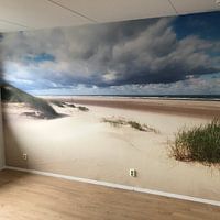 Klantfoto: Ruimtelijk beeld op strand van Fotografie Egmond, als naadloos behang