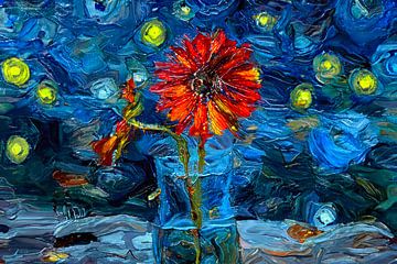 DIGITAL PAINTING AND ARTIFICIAL INTELLIGENCE : FLOWERS IN WATER by Photoart-Naegele