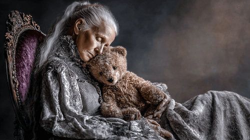 The Old Queen and Her Last Throne Bear | A Whisper of Velvet and Time