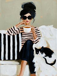 Du café, un chat et une matinée tranquille