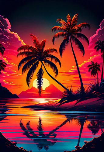Tropical palm beach