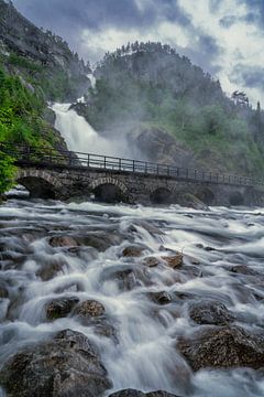 Låtefossen Wasserfall Norwegen