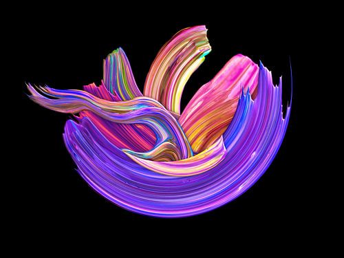 Vibrant Pink and Purple – abstracte kunst in roze en paars