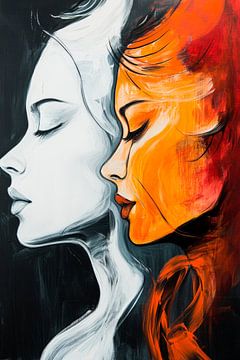 Duality of emotions - warmth and coldness by Poster Art Shop