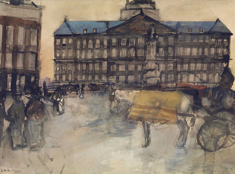 Rathaus in Amsterdam, George Hendrik Breitner von Atelier Liesjes