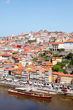 Gezicht op de oude stad van Ribeira, Porto, district Porto, Portugal, Europa