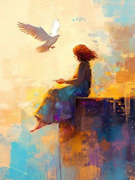 Vrouwen Schilderij | Urban Serenity van ARTEO Schilderijen