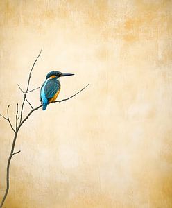 Eisvogel auf einem Ast sitzend