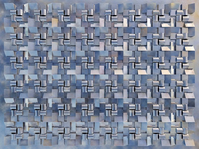 Reliëf N3 Chrom von Frans Blok - Fotos, Kunst und weitere Wanddekoration