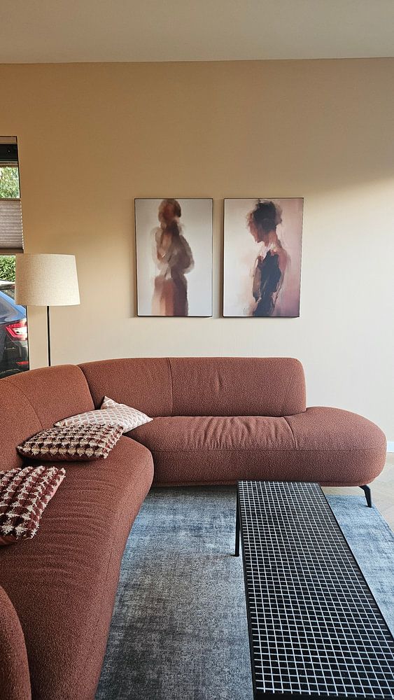 Abstraktes Porträt in Erdtönen  von Carla Van Iersel 