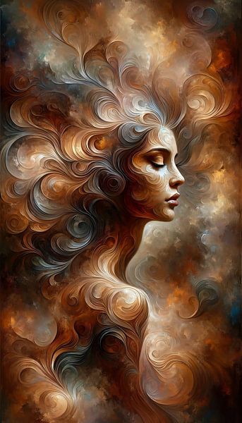 Femme caucasienne "Golden Echo". par Sanne den Engelsman