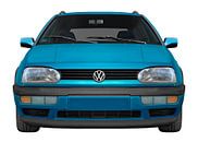VW Golf 3 in glas blauw van aRi F. Huber thumbnail