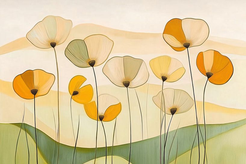 Blumenfeld abstrakt von Bert Nijholt