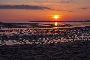 Sonnenaufgang im Wattenmeer auf der Insel Amrum