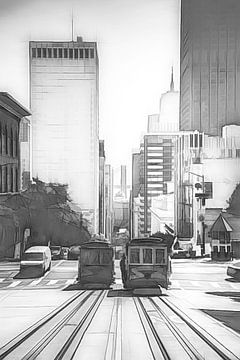 California street - Graphic sketch by Loris Photography