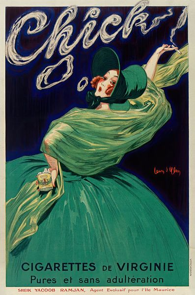 Jean d&#039;Ylen - Chick cigarettes de Virginie pures et sans adultération (1925) van Peter Balan